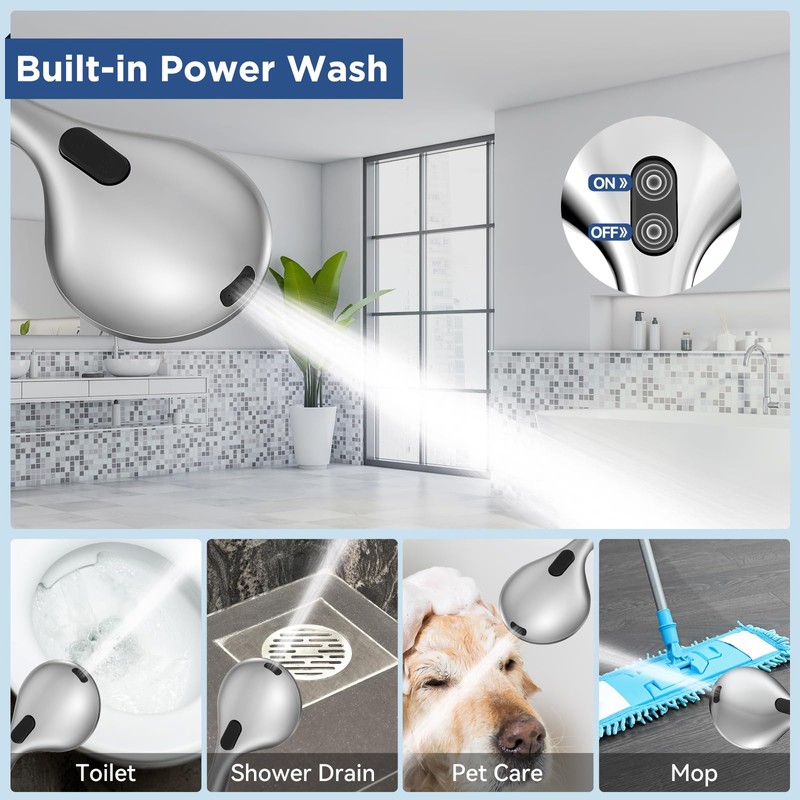 6-Mode High Pressure Handheld Shower Head with Power Wash, HOPOPRO