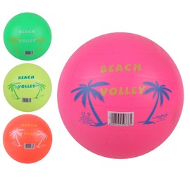 John GmbH 50776 Beach Volleyball Neon, Green, Pink, Yellow, Orange, 22 cm