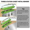 Three-Station Edge Roller Bender 0-90°Bending Angle Adjustable for 29 to