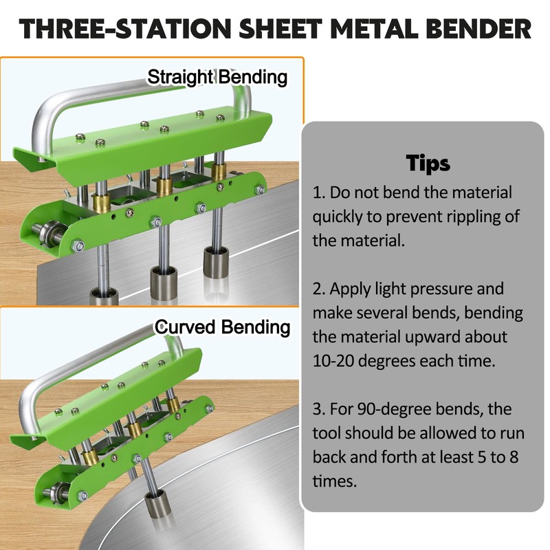 Three-Station Edge Roller Bender 0-90°Bending Angle Adjustable for 29 to