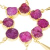 SUNYIK Bohemia Hot Pink Crystal Druzy Dangle Earrings for Women,with