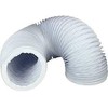 PVC Flexible Vent Hose, 102mm x 2.5m, White, for Ventilation Systems, Tumble Dryers and Extractor Fans