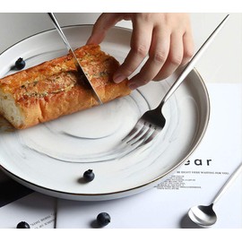 Silverware, Luxury Royal 20 Pieces 18/10 Stainless Steel Steak Knife and Spoon Fork Silverware Set, Service for 4 (4, Silver Flatware Sets)