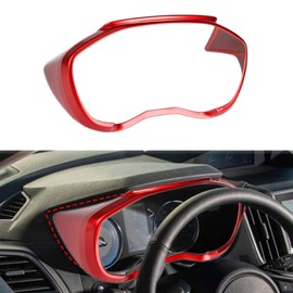 BOYOUS ABS Center Console Dashboard Panel Frame Instrument Trim Cover Sticker Interior Decoration Accessories for Subaru Forester 2019 2020 2021 2022 2023 2024(Red)