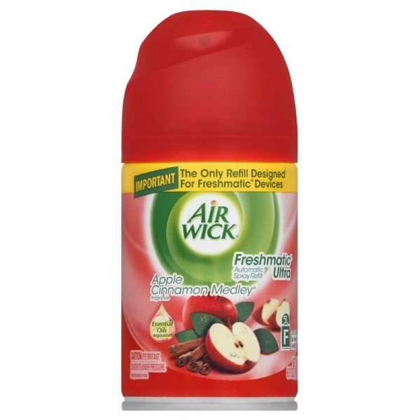 Air Wick Freshmatic Ultra Air Freshener Refill, Apple Cinnamon Medley 6.17 oz (Pack of 5)