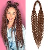 BRUNNACE 24 Inch DE Dreadlock Extensions Curly Ends Double Ended