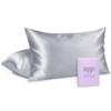 OLESILK 100% Silk-Pillow-Cases 2 Pack for Hair and Skin, Mulberry