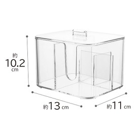 Astro 711-63 Cotton Case, Approx. W 5.1 x D 4.3 x H 4.0 inches (13 x 11 x 10.2 cm), Cotton Swab Case, Accessory Case, Cosmetic Case