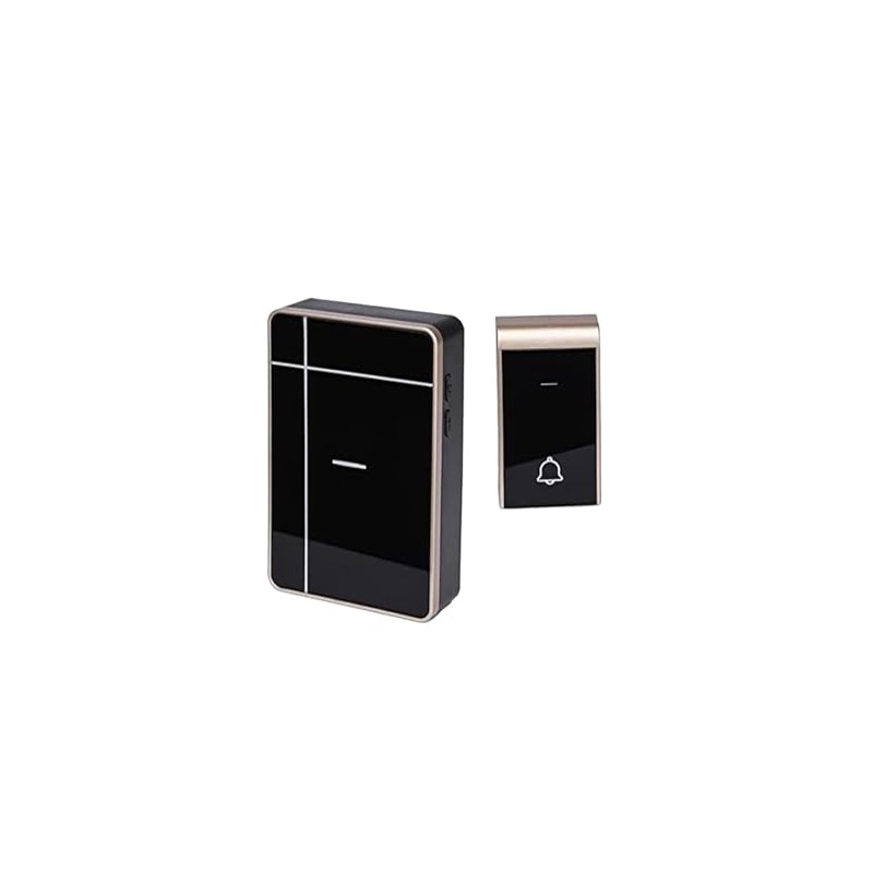 Wireless Doorbell DC Black Gold Self-Priming Doorbell Wireless Outdoor Doorbell