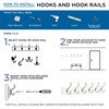 Franklin Brass Hook Rail Wall Hooks 6 Hooks, 20 Inches,