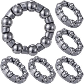 HINZIC 6pcs 1/4 in x 9 Balls Bicycle Crank Ball Bearing Stainless Steel Bike Bottom Bracket Bearings Axle Wheel Frame for Schwinn Mountain Genesis Stretch