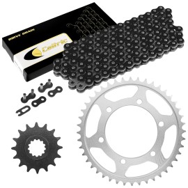 Caltric Black Drive Chain And Sprocket Kit for Yamaha FZ1 FZS1000 2001-2005