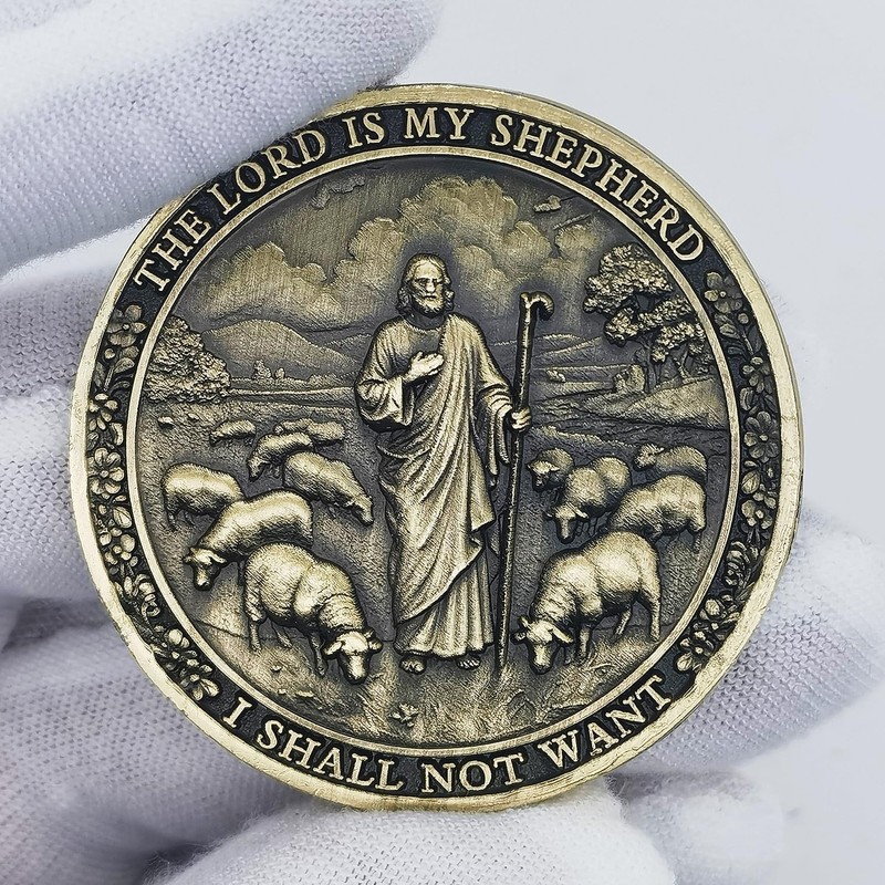 Psalm 23:4 Religious Challenge Coin - The Lord is My