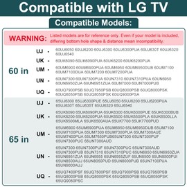 Stand for LG TV Legs, TV Legs for 60 65 in LG TV Stand Only for 65UR8000 60UJ6050 60UK6090 60UM6900 60UM7200 60UN7000 60UN7000PUB 65UK7700 65UM6900 65UM7400 65UM7650 65UN6950 65UN6955ZUF 65UN8500