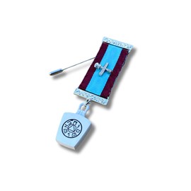 Mark Master Masons Breast Jewel | Premium-Quality Metal & Ribbon With Luxurious Silver Nickel Plating | Secure Stickpin for Ceremonial Wear | Premium Masonic Regalia Gift Option