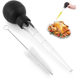 1PcLargeTurkey Baster MeatInjector Syringewith CleanBrush,Turkey Baster Pipette Turkey Baster Syringe Turkey Baster PipetteTurkeyBaster Pipette Meat Baster Syringe Rubber Butter Baster Syringe