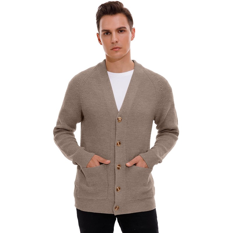 Sailwind Men's Cardigan Pullover Cardigan V Neck Winter Jacket Classic