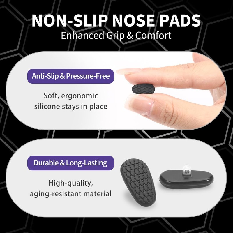30 PCS Anti-Slip Silicone Nose Pads for Glasses - Hexagon
