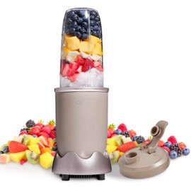 COOK WITH COLOR Personal Power Blender 600W, 24oz Capacity, BPA-Free Jar, Ice-Crushing Blades, Ideal for Smoothies & More, Anti-Slip Feet, Easy to Clean, Goat/Mink