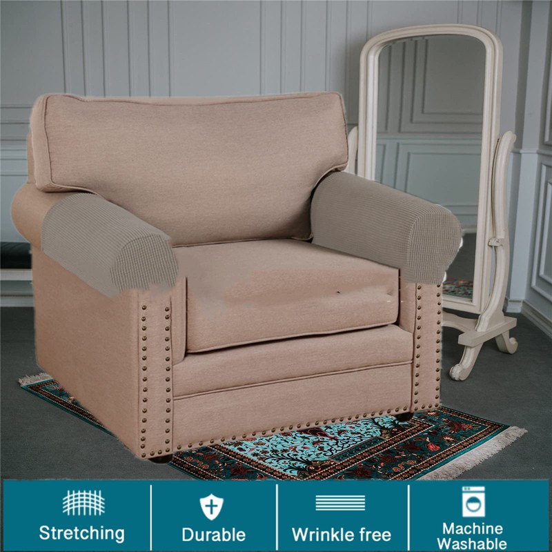 NC - Fundas elásticas para reposabrazos de elastano para sillas,