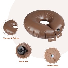 Vego garden 16 Gallon Tree Watering Bag/Ring, Extremely Heavy Duty PVC Planting Water Bag for Tree and Shrubs, Basic Water Saving Slow Release Root Water System for Tree Drip Irrigation-4 Pack