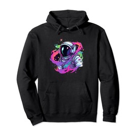 Trippy Festival Psychedelic Astronaut Rave Pullover Hoodie