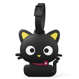 ANINIUCN Cute Black Cat Silicone Luggage Tag – Fun ID Tag for Suitcases, Backpacks, and Travel Bags – Ideal for Teens and Adults