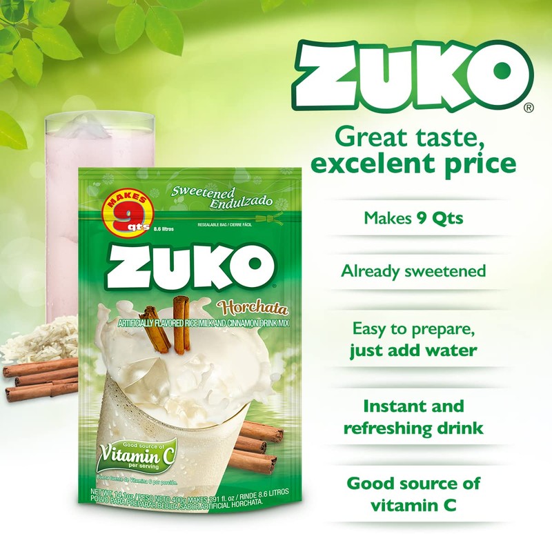 Zuko Horchata Instant Powder Drink | Family Pack | No