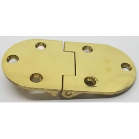 Brass English Butler Tray Leaf Hinge with Round Ends Oval 90 Degree Antique Vintage Leaves