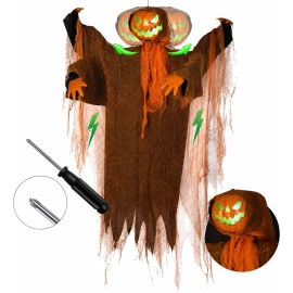 Fantasmas Colgante Luz Sonido Halloween Decoracion Exterior