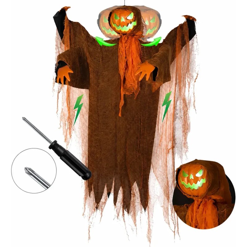 Fantasmas Colgante Luz Sonido Halloween Decoracion Exterior