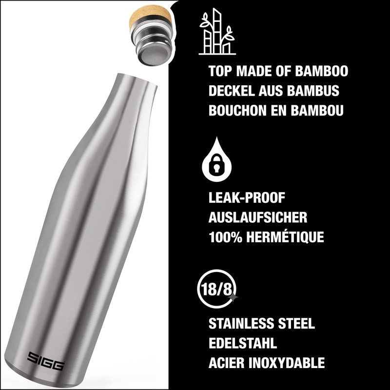 SIGG - Insulated Water Bottle - Meridian Brushed - Leakproof