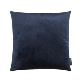 MAGMA Velvet Plain Cushion Cover 50 x 50 cm - Dark Blue Velvety Soft Cuddly Fabric Rectangular Cushion Cover for Living Room, Bedroom, Office and Guest Room Washable