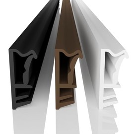 Window Seal Sash Fold Seal Groove Width 5 mm / Fold 12 mm Made of TPE High-Quality Wooden Window Seal Window (Black, 5 m)