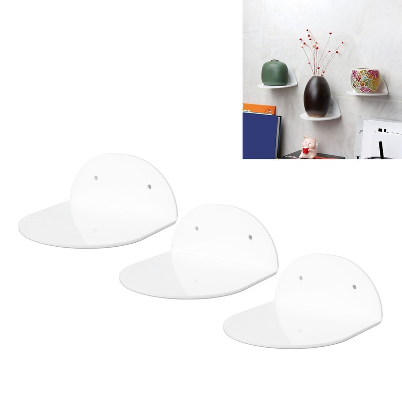 3pcs Wall Speaker Floating Shelves Acrylic Waterproof Wall Mounted Speaker