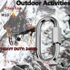 Lsqurel Quick Link 304 Stainless Steel Locking Carabiner Heavy Duty