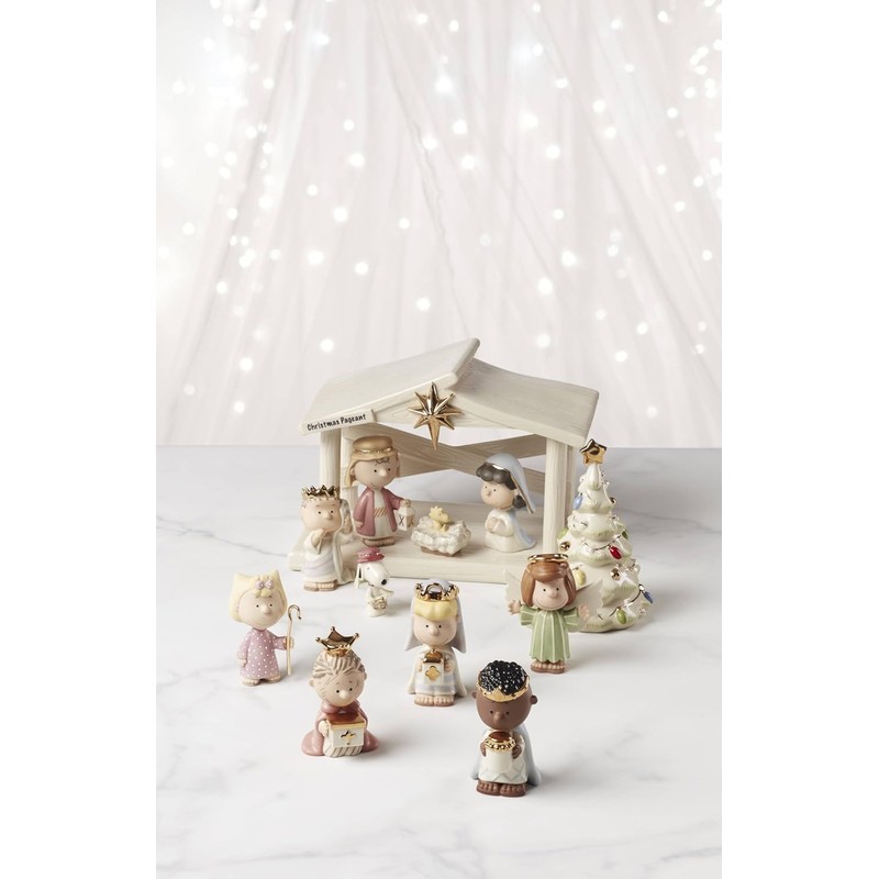 Lenox Peanuts 7-Piece Christmas Pageant Figurines, Multicolor