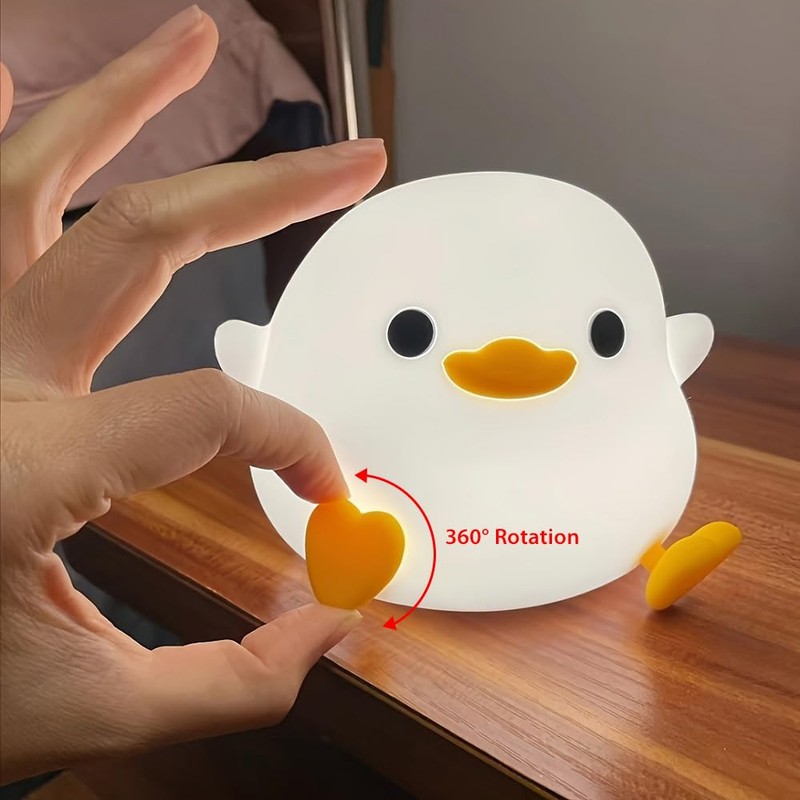 IFTHFOUR DoDo Duck Night Light, LED Cute Silicone Dimmable Nursery