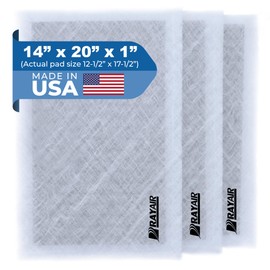 RAYAIR SUPPLY 14x20 Replacement Filter Pads Compatible with SolaceAir Air Cleaner 14x20 Refills (3 Pack) WHITE