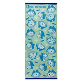 11 Piki Cats [Face Towel] Jacquard Long Towel/Nyago Check