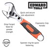 Edward Tools Pro 8" Adjustable Wrench - Carbon Steel Adjusting