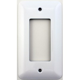 Mulberry Princess Style White Single Gang GFI/Rocker Opening Switch Plate