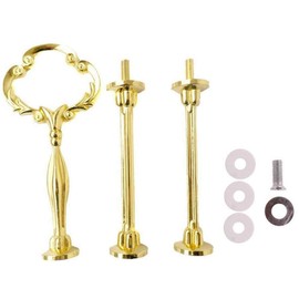 1 Set Metal 3 Tier Sturdy Vintage Sunflower Shape Party Wedding Cupcake Fruit Food Plate Stand Centre Handle Fittings Round Drill Hardware Rod Dessert Platter Rack for Wedding Parties Favor Supply