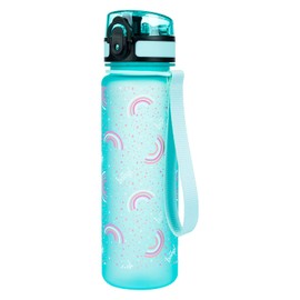 Baagl Children's Water Bottle, Leakproof, 500 ml, School and Sports Bottle for Boys and Girls, Tritan (Rainbow)