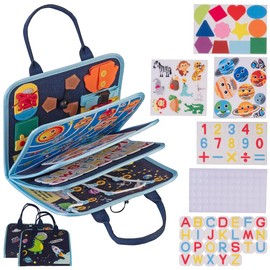 Playtastic Children's Game Book: Children's Motor Skills Playbook with 8 Pages, 5 Motif Cards and Accessories (Children's Educational Toy, Game Book)