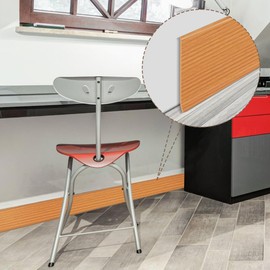 LSGCQ Flexible Baseboard Molding Trim 4 Inch x 20 Feet Self-Adhesive Vinyl Wall Base Peel and Stick Cove Base Rubber Wall Base Moulding Trim (Wood Grain Yellow)