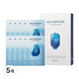 Leaders Aquaringer Skin Clinic Mask 25ml, Pack of 10, 5 / 리더스 아쿠아링거 스킨 클리닉 마스크 25ml, 10개입, 5개