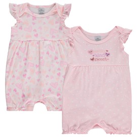 Cudlie 2-Pack Baby Girl Rompers – Soft Cotton, Everyday Comfort