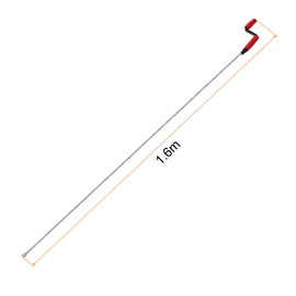 HARFINGTON Drain Augers 6.6 Ft Carbon Steel Flexible Plumbing Auger Hair Drain Cleaner Tool Toilet Auger Clog Remover Tool for Kitchen Bathroom Shower Sink Toilet Bathtub, Red