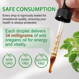 Ruduwu Wild Oregano Oil Drops,Oil of Oregano with Black Seed,Vitamin E,Liquid Herbal Blend for Immune,Antioxidant, Digestive Gut Cleanser, Kidney Health Support | Non-GMO, Vegan, Gluten-Free